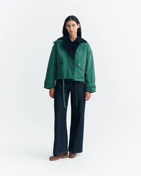 thinking mu thinking mu Norma, leicht wattierte Jacke mit Cordkragen – Produktbild 3 von 4