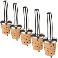 Kork-Deko Kork-Deko 5er Pack, Ausgießer für Spirituosen - gerade, Ø = 17 mm - Aufsatz aus Naturkork - ideal für Cocktails – Produktbild 1 von 1