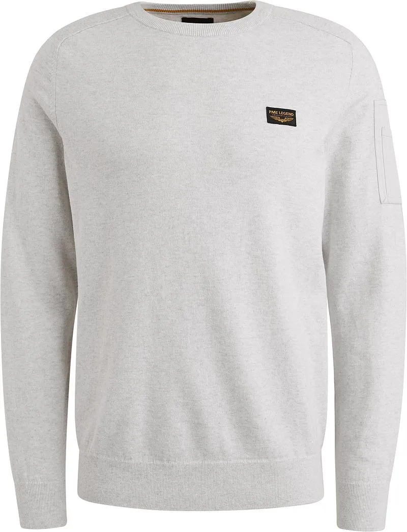 PME Legend PME Legend American Classic Pullover Hellgrau Melange - Größe XXL, Grau, – Produktbild 2 von 5