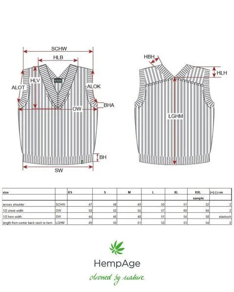 HempAge HempAge Modischer Pullunder Hanf/Biobaumwolle, Menta(grün), – Produktbild 3 von 4