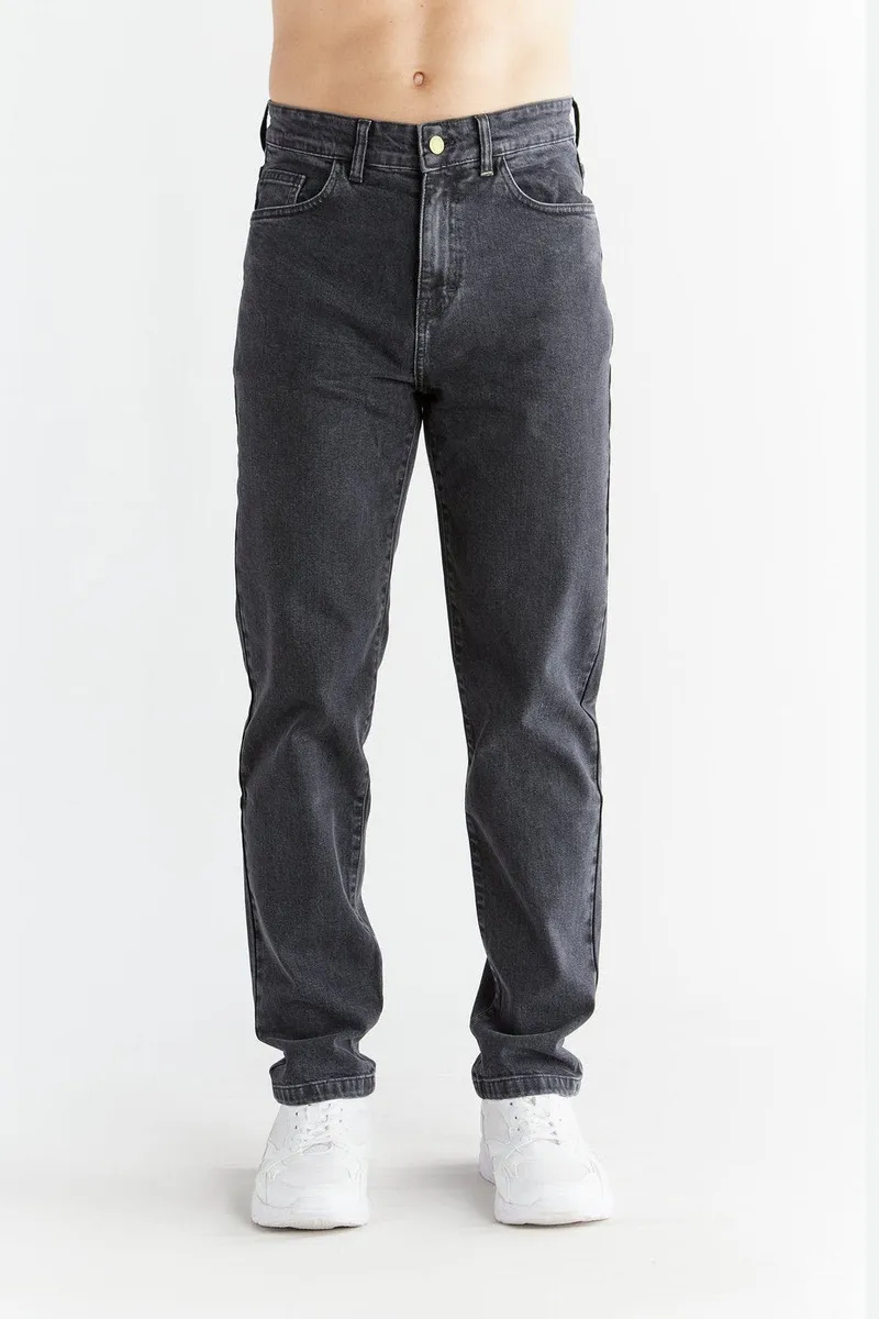 Evermind Evermind Herren vegan Jeans Regular Fit Karbongrau, Dunkelgrau, – Produktbild 1 von 2