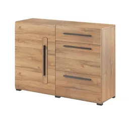 Lomadox Kommode TURDA-83, Eiche Grandson Nb. modern mit Metallgriffen, B/H/T: ca. 120/86/39 cm – Produktbild 1 von 1