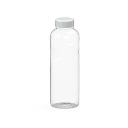 elasto elasto Trinkflasche Carve Refresh, 1 l, RENEW, transparent/weiss, Weiß / transparent, – Produktbild 1 von 1