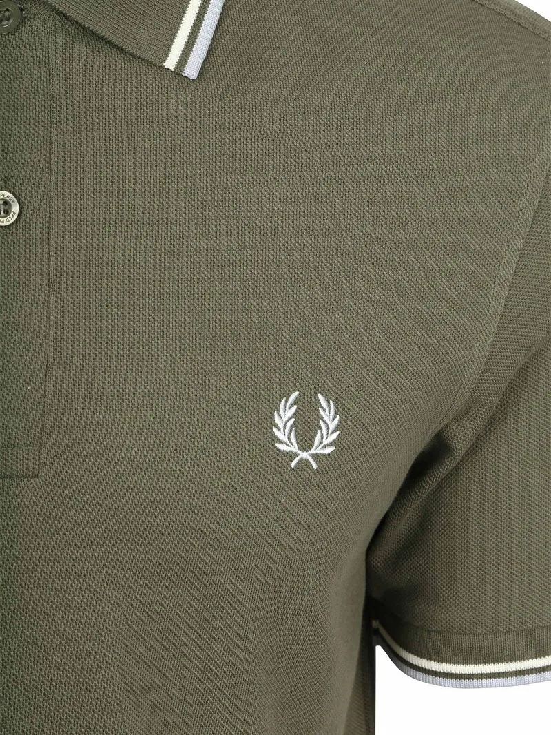 Fred Perry Fred Perry Polo Twin Tipped M3600 Grün 87B - Größe M, Grün, – Produktbild 5 von 5
