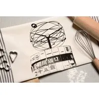 Hirschkind Hirschkind Bio & Fair-Trade-Geschirrtuch "Weltzeituhr" natur – Produktbild 1 von 1