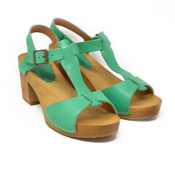 Grünbein Shoes Grünbein Shoes Holzclog-Sandalette Amy, Grün, – Produktbild 2 von 3
