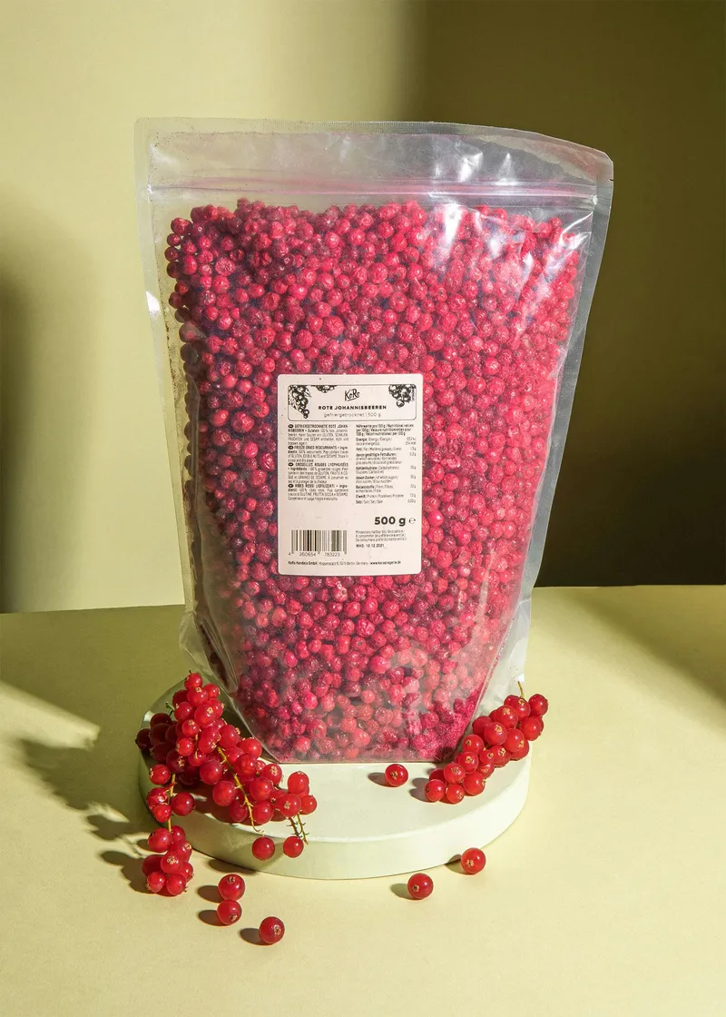 KoRo Gefriergetrocknete rote Johannisbeeren 500 g – Produktbild 1 von 5