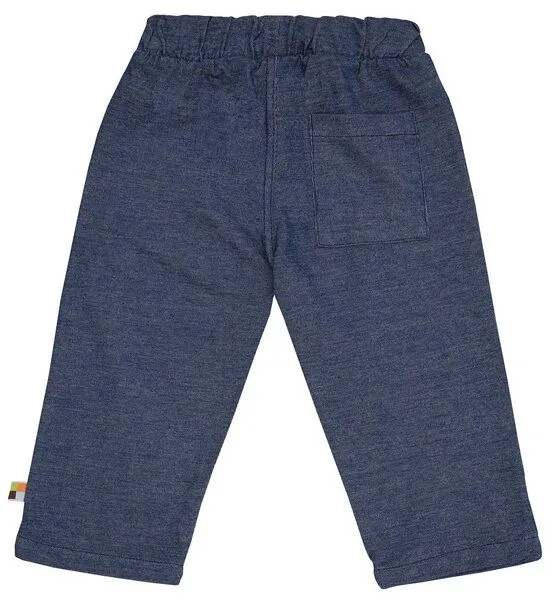 loud + proud loud + proud Babys & Kinder Elastische Hose in Denim-Optik, GOTS-zertifiziert, Blue, – Produktbild 1 von 2