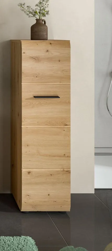 Inn.Furn Badkommode Cover (Badschrank in Eiche Artisan, 30 x 106 cm), als Hängeschrank oder stehend, Beige, – Produktbild 4 von 5