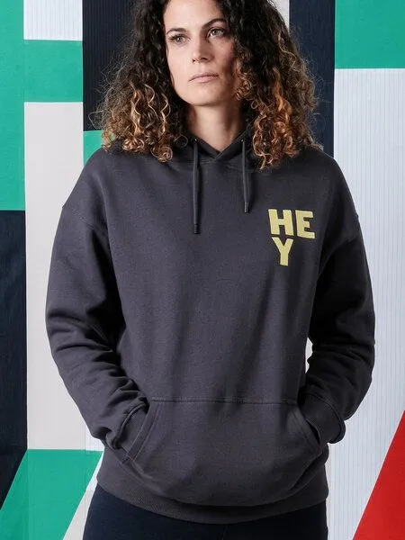 FANTASTIC REALITY STUDIOS Fantastic Reality Studios Hey Boxy Fit Hoodie – Bio-Baumwolle, Unisex, Grau, – Produktbild 4 von 4