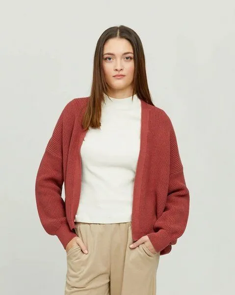 Mazine Mazine Cardigan Sanni - aus Biobaumwolle, Mushroom (grau), – Produktbild 1 von 1