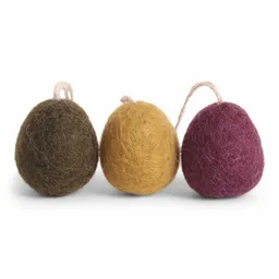 Gry & Sif Gry & Sif Filz-Ostereier dunkle Farben 3er Set – Produktbild 1 von 1
