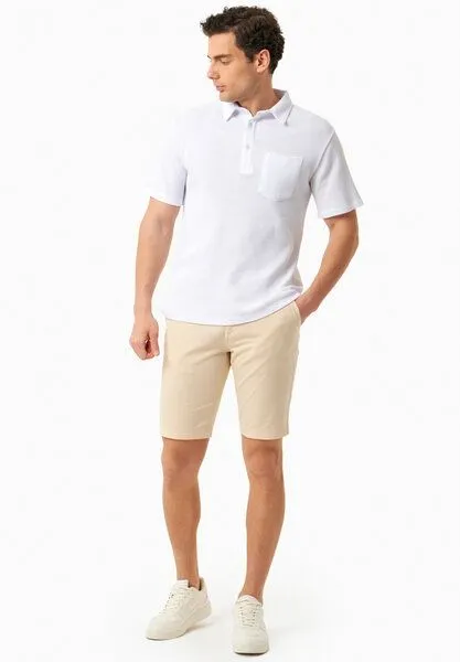 ORGANICATION ORGANICATION Slim-Fit Chino-Shorts aus Bio-Baumwolle, Beige, – Produktbild 1 von 4