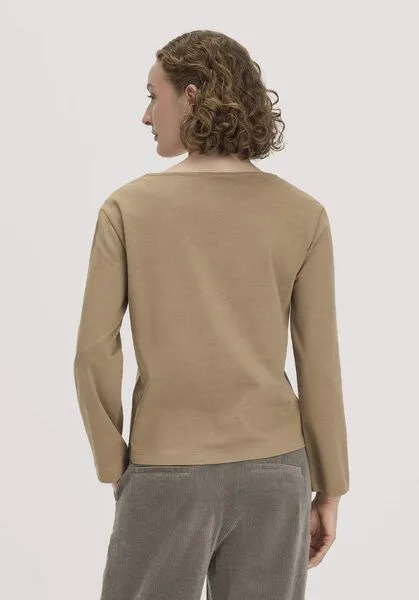 hessnatur hessnatur Heavy Jersey Longsleeve Relaxed aus reiner Bio-Baumwolle, Camelbraun, – Produktbild 2 von 4