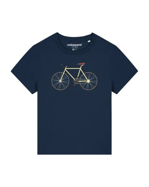 watapparel watapparel T-Shirt Frauen Yellow Bike, French navy, – Produktbild 1 von 3