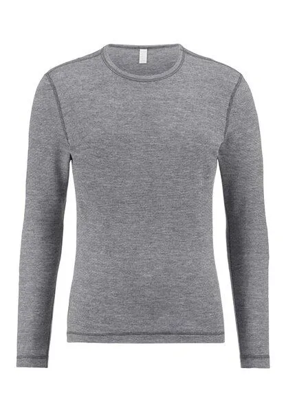 hessnatur hessnatur Funktions-Langarmshirt mit Bio-Merinowolle und Seide, Anthrazit, – Produktbild 2 von 4