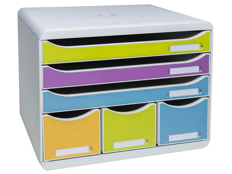 Exacompta Exacompta Schubladenbox "Pop'N Co", DIN A4+, 6 Schubladen, sortiert – Produktbild 1 von 1