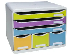 Exacompta Exacompta Schubladenbox "Pop'N Co", DIN A4+, 6 Schubladen, sortiert – Produktbild 1 von 1