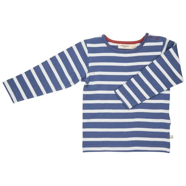 Pigeon by Organics for Kids Pigeon by Organics for Kids Kinder-Langarmshirt "Longsleeve Breton stripe", Blue white (blau/ weiss), – Produktbild 1 von 1