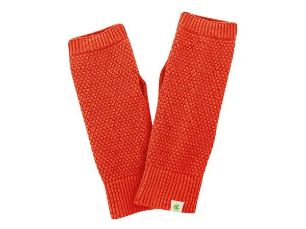 HempAge HempAge Wärmende Stulpen Hanf/Biobaumwolle, Brick (orange), – Produktbild 2 von 4