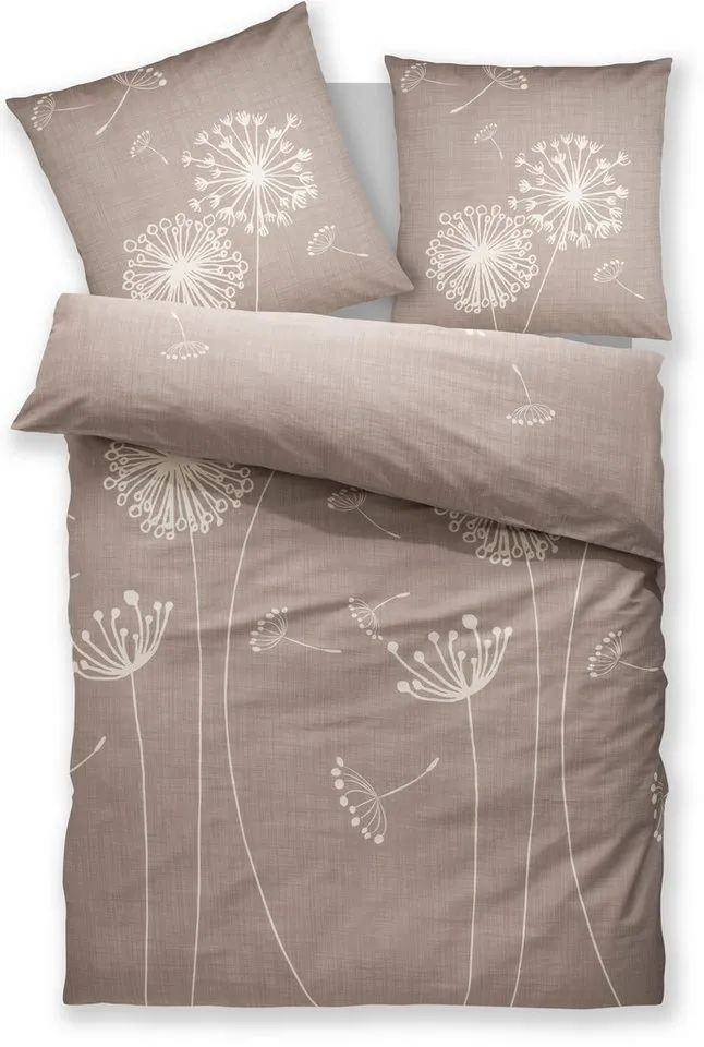 OTTO home Bettwäsche SOUCY in vier Qualitäten erhältlich, Leinenstruktur, Satin, 2 teilig, 100% Baumwolle, auch PREMIUM Qualitäten Renforcé-Tencel & Satin TC300, Grau, – Produktbild 7 von 8