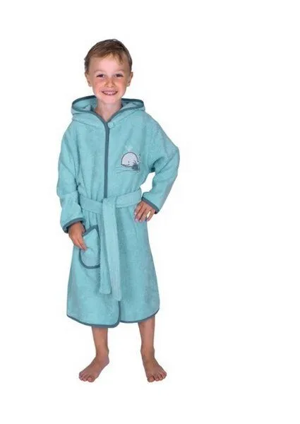 Wörner Wörner Kinder Bademantel "Walfamilie" Neu GOTS zertifiziert – Produktbild 1 von 1