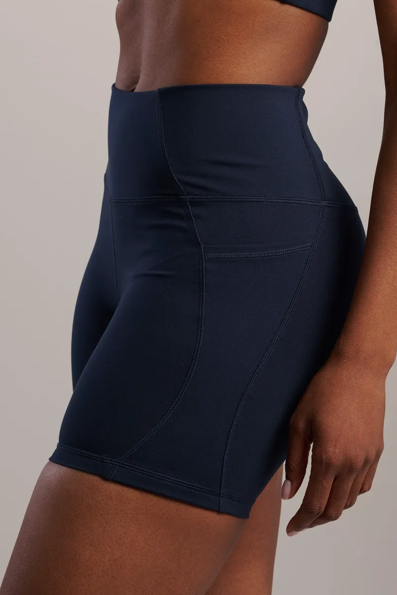 SEAAV SEAAV Damen vegan Shorts Biker 5" Mit Taschen Mitternachtsblau, Extra dunkelblau, – Produktbild 2 von 2