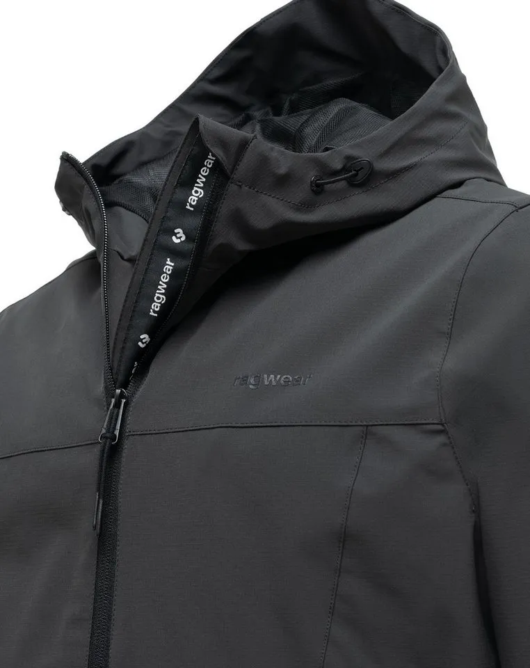 ragwear ragwear Funktionsjacke Bordos Wasserdichte und atmungsaktive Übergangsjacke, Schwarz, – Produktbild 5 von 5
