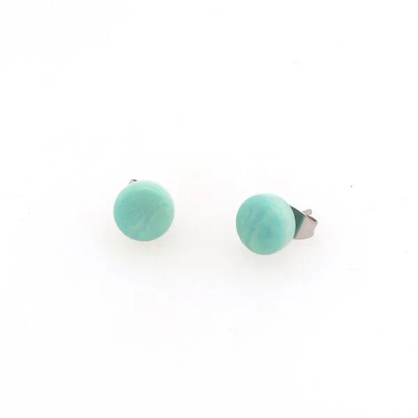 Mekhada Mekhada Tagua Ohrstecker TOPI 8 mm, Mint, – Produktbild 1 von 1