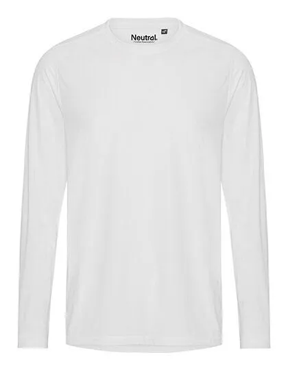 Neutral Neutral® Herren / Unisex Langarm T-Shirt Rundhals Recycled Sportshirt Unterziehshirt, Weiss, – Produktbild 2 von 3
