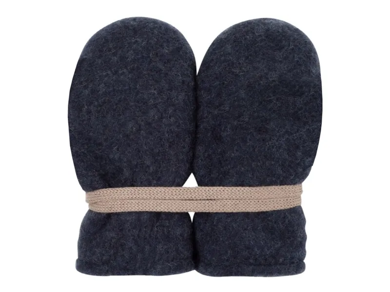 Pure pure by Bauer PURE PURE by Bauer Baby Handschuhe Fäustlinge Bio-Merinowolle Fleece marine Gr. 0 (0-6 Monate), Blau, – Produktbild 1 von 1