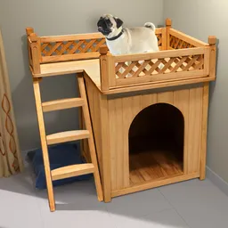Casaria® Casaria Deuba Hundehütte mit Balkon – Produktbild 1 von 1