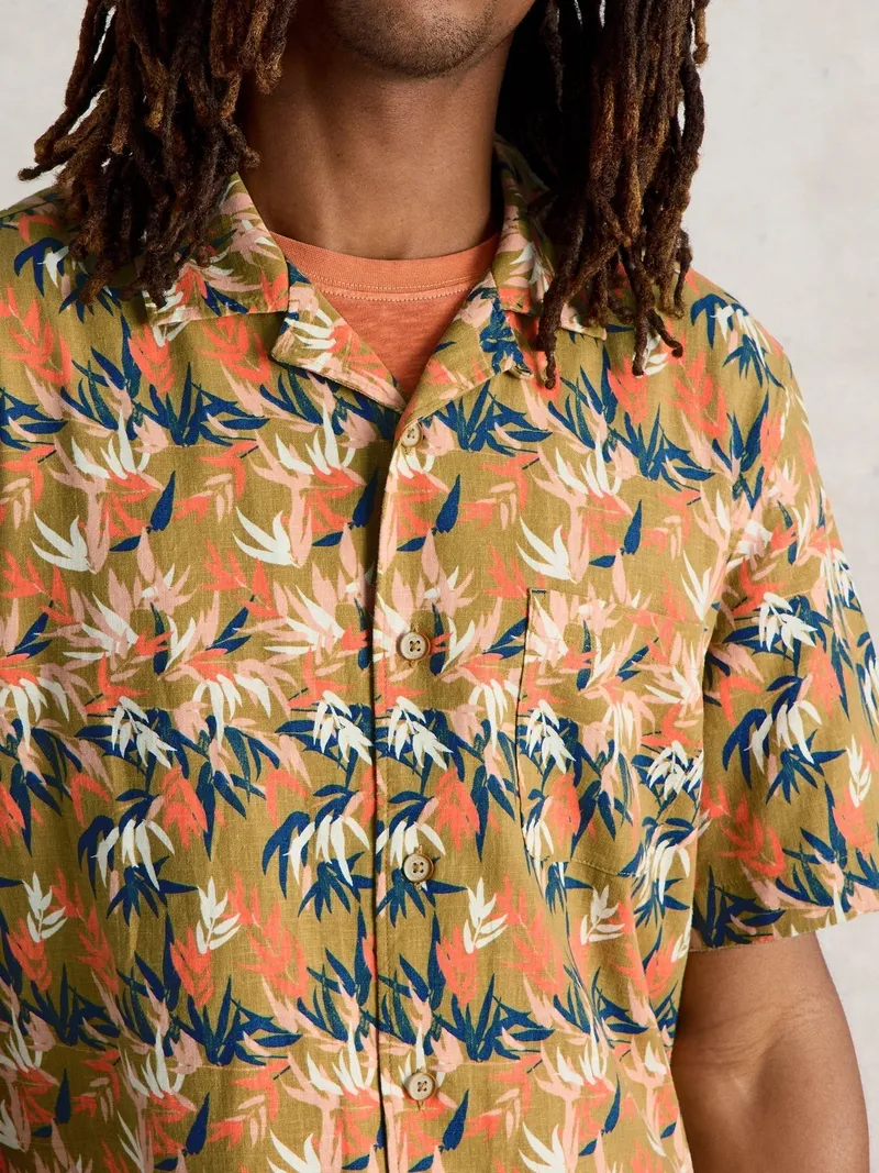 White Stuff Hemd Hayle mit floralem Print - L, Grün print, – Produktbild 3 von 4