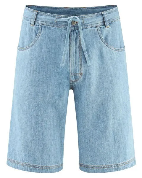 HempAge HempAge Herren Bermuda Denim Hanf/Biobaumwolle, Aqua(blau), – Produktbild 1 von 3
