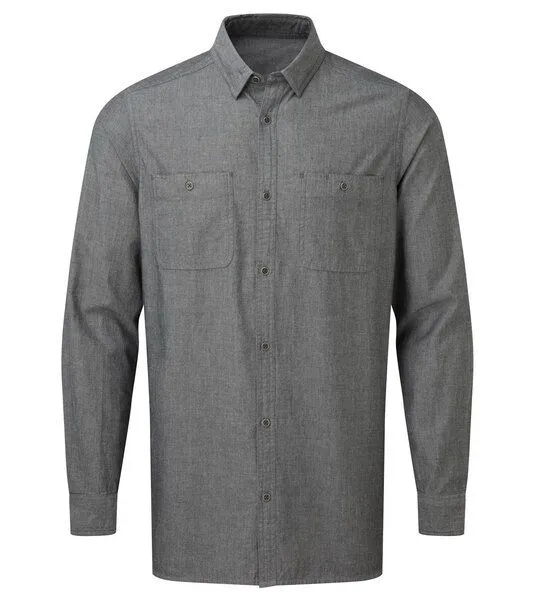 Gary Mash GARY MASH Herrenhemd Chambray aus Biobaumwolle, Grey denim (grau), – Produktbild 2 von 4