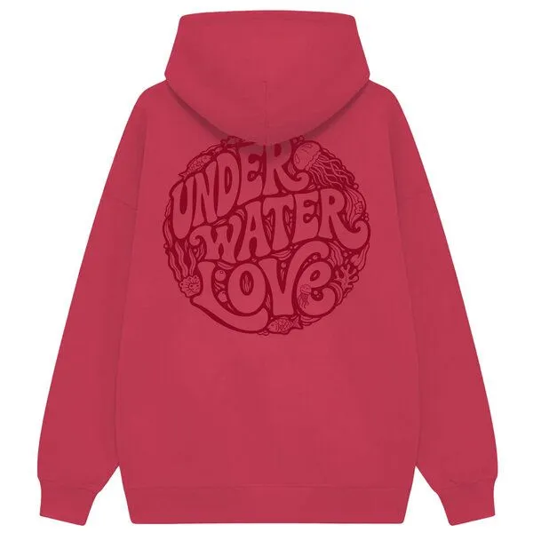 Lexi&Bö Lexi&Bö Under Water Love Oversized Hoodie Damen, Rot, – Produktbild 2 von 2