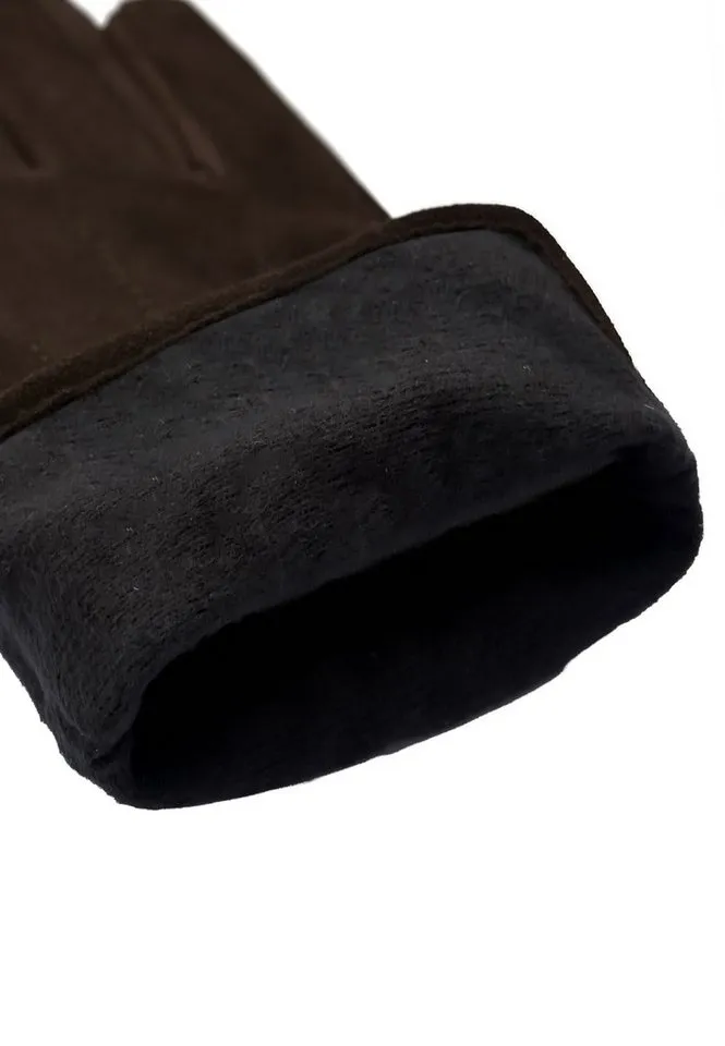 KESSLER Lederhandschuhe Style Luna (Paar, 1-St., Handschuhe) Leather Working Group zertifiziertes Leder, REPREVE® Fleecefutter, Braun, – Produktbild 2 von 5