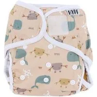 Hypf Hypf Stoffwindel Überhose (Klett) One Size 4-16kg, Grabs & whales (beige), – Produktbild 1 von 1