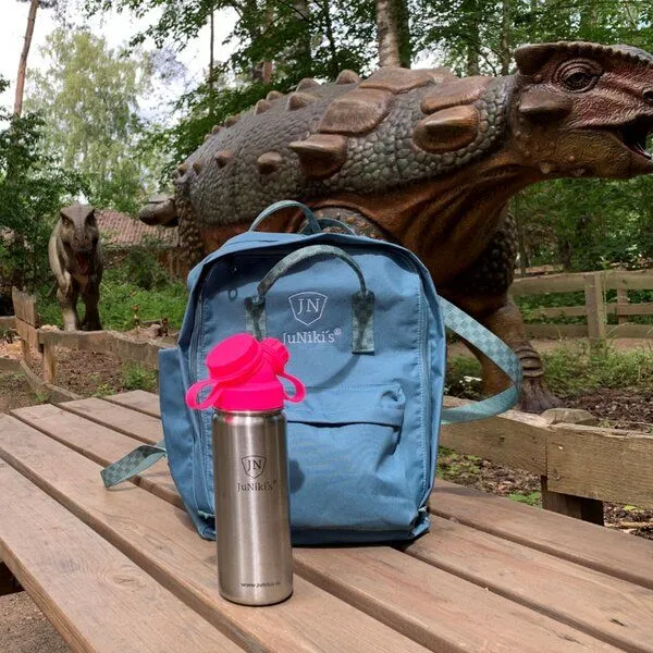 JN JuNiki's JN JuNiki's Set: JuNiki´s® 550ml Edelstahl Trinkflasche isoliert Pink oder Blau + Rucksack, Pink, – Produktbild 1 von 3