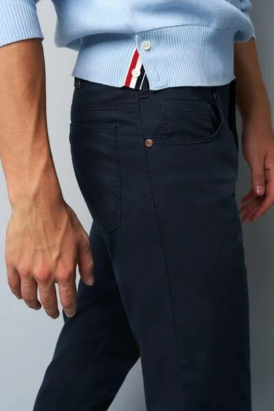 M 5 BY MEYER M 5 BY MEYER Summer Structure baumwoll Five Pocket, Blau (marine), – Produktbild 5 von 5