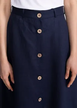 De IONESCU De IONESCU Damen vegan Midirock Leinen – Produktbild 1 von 1