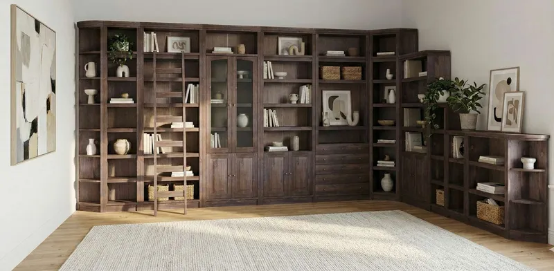 OTTO home Standregal Riga Bücherregal Regal Breite/Tiefe 40/29 cm, aus massiver Kiefer, FSC®-zertifiziert, Braun, – Produktbild 4 von 8