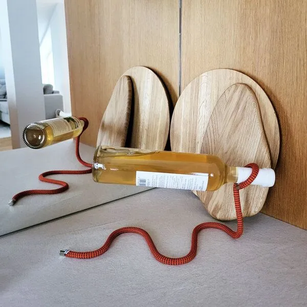 soulseil soulseil Wein-/ Bücherständer 2 in 1, Seil, Rot, – Produktbild 1 von 4