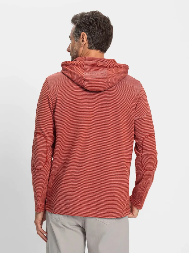 marco donati Langarmshirt rostrot-meliert, Rostrot-meliert, – Produktbild 2 von 2