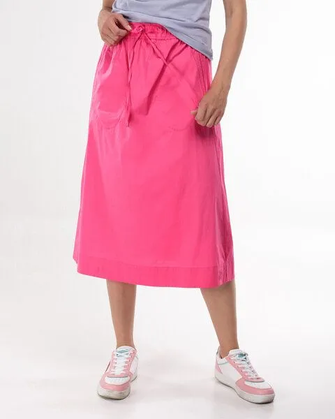 Alma & Lovis Alma & Lovis Sommerlicher Popeline-Rock im Midi-Style | Popeline Skirt, Pink, – Produktbild 3 von 4