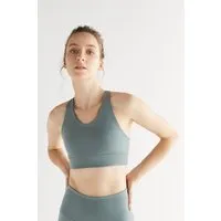 True North "True North" Damen Yogatops Sport BH Bustier aus Bio-Baumwolle T1202, Hellgrau, – Produktbild 1 von 1