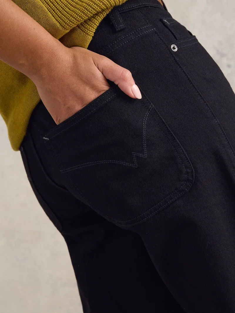 White Stuff 7/8-Jeans Tia mit weitem Bein - 42/R, Schwarz, – Produktbild 3 von 4
