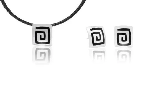 pakilia pakilia Silber Kette Azteken Spirale Fair-Trade und handmade – Produktbild 2 von 2
