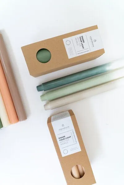 Originalhome Originalhome Farbverlaufskerzen für bewusste Geschenke S/3 - paraffinfrei & vegan, Meadow, – Produktbild 2 von 4