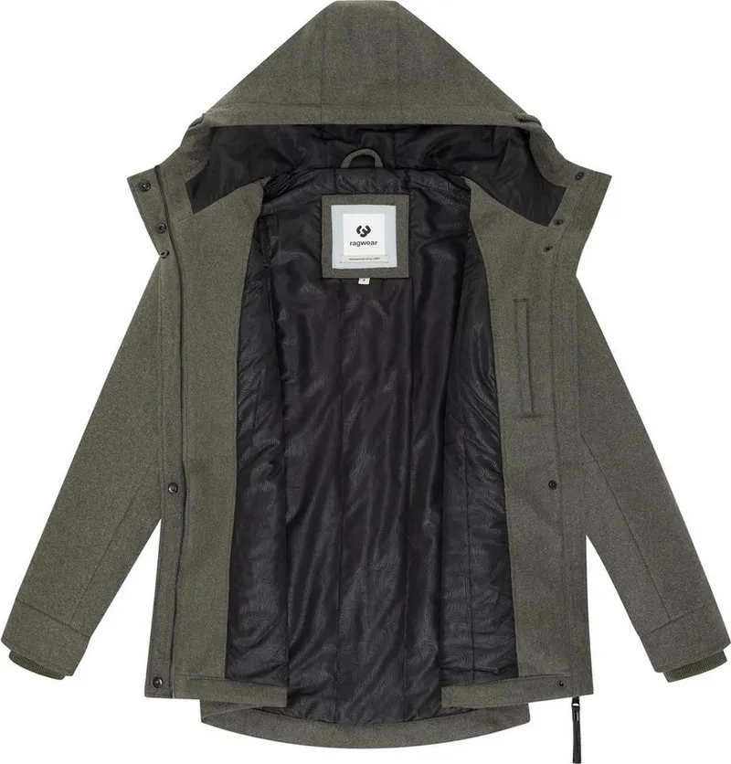 ragwear ragwear Winterjacke Monadde Felt YOUMODO Wasserfeste warme Jacke mit Kapuze, Grün, – Produktbild 1 von 4